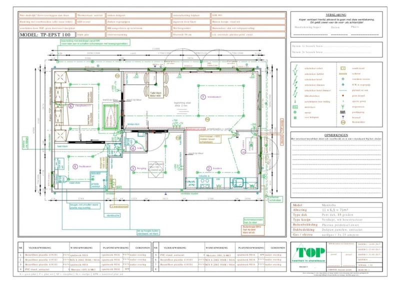 Plattegrond van Zeer luxe mantelzorgwoning van 71 m²